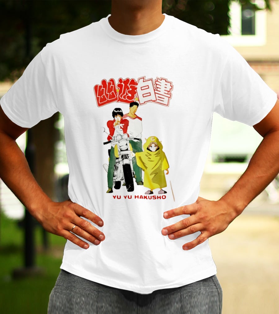 Ron Funches Loot Howard Yu Yu Hakusho Anime 90s Nostalgia Yusuke Kuwabara Hiei Kurama Motocross T-Shirt