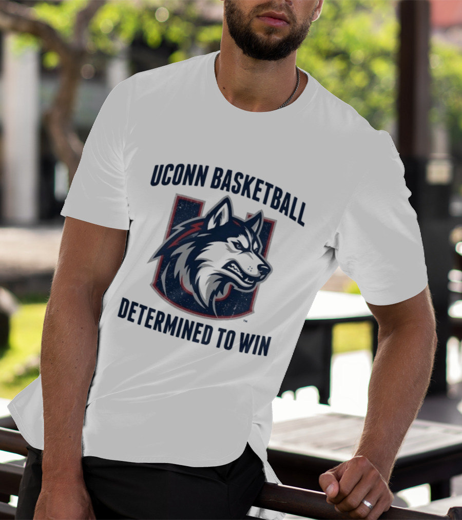 UConn Basketball Husky Determined To Win T-Shirt