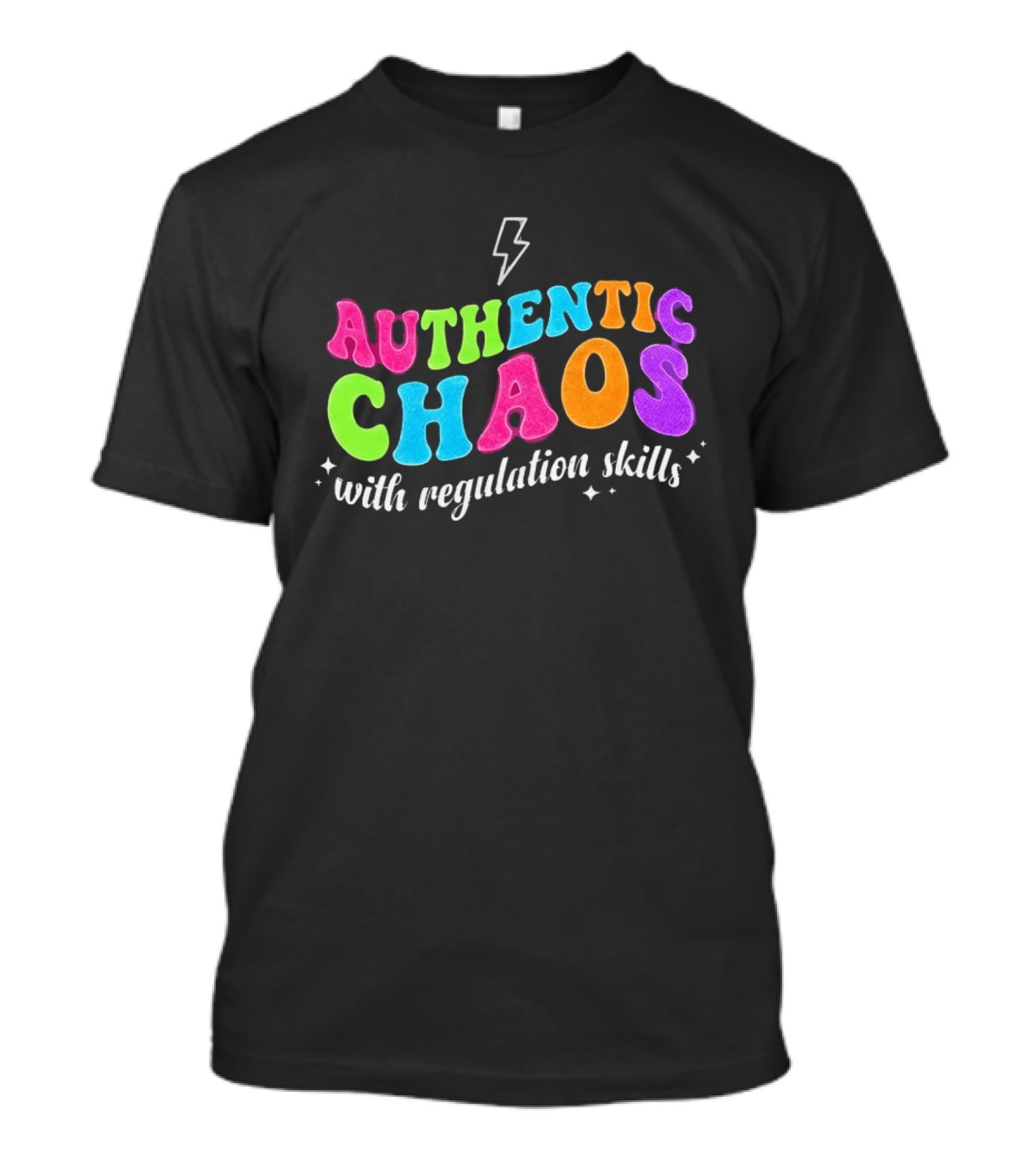 Authentic Chaos Colorful Lightning Regulation Skills T-Shirt