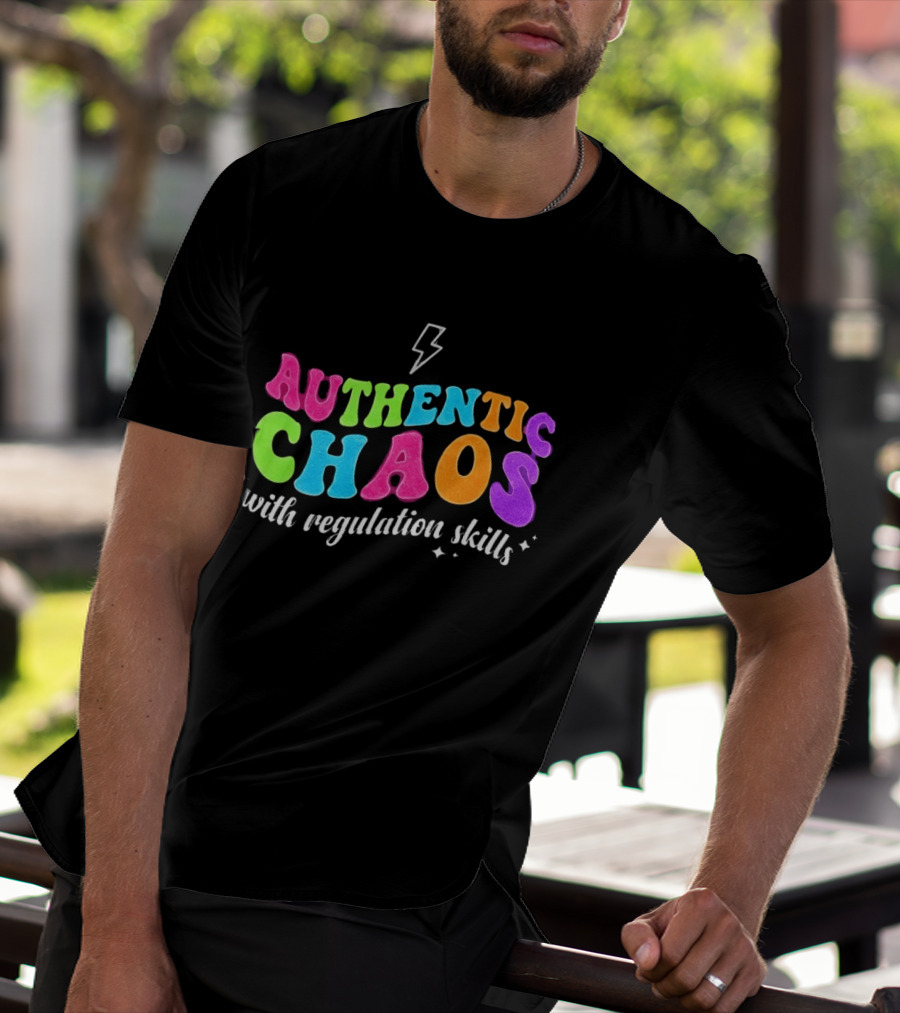 Authentic Chaos Colorful Lightning Regulation Skills T-Shirt