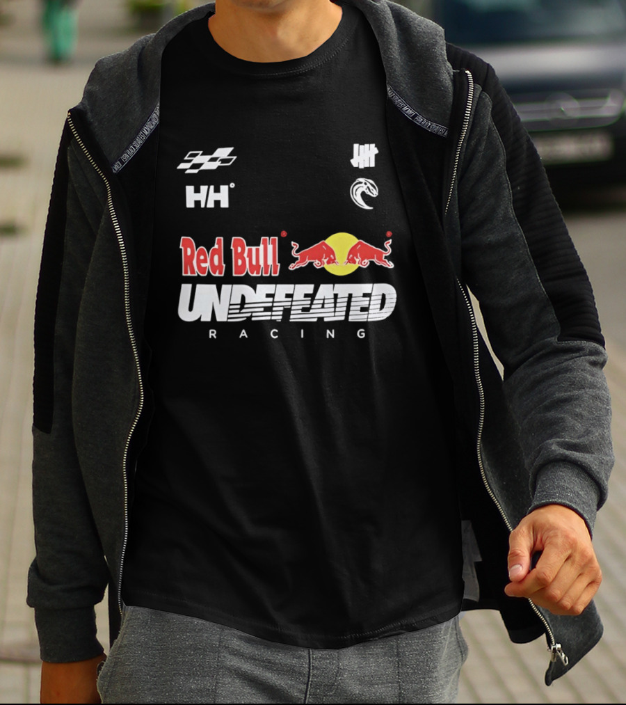 Red Bull Undefeated Racing Helly Hansen Collaboration Checkered Flags T-Shirt