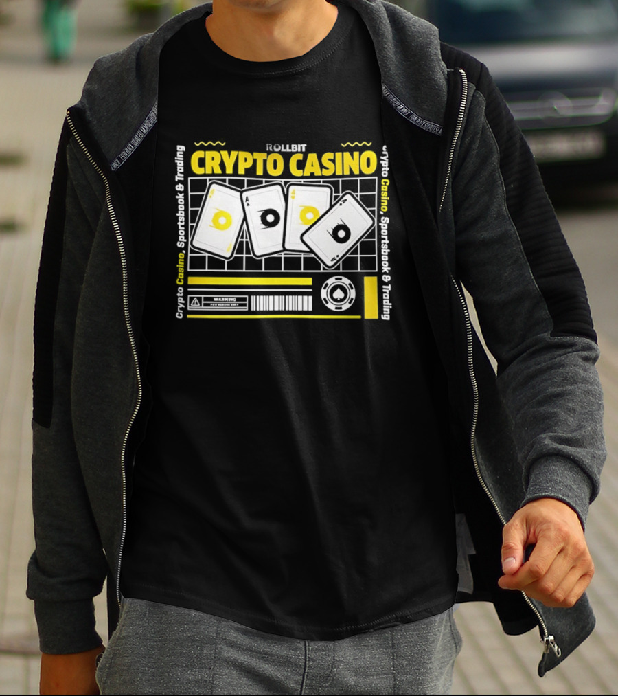 Rollbit Crypto Casino Sportsbook And Trading Playing Cards Digital Tokens T-Shirt