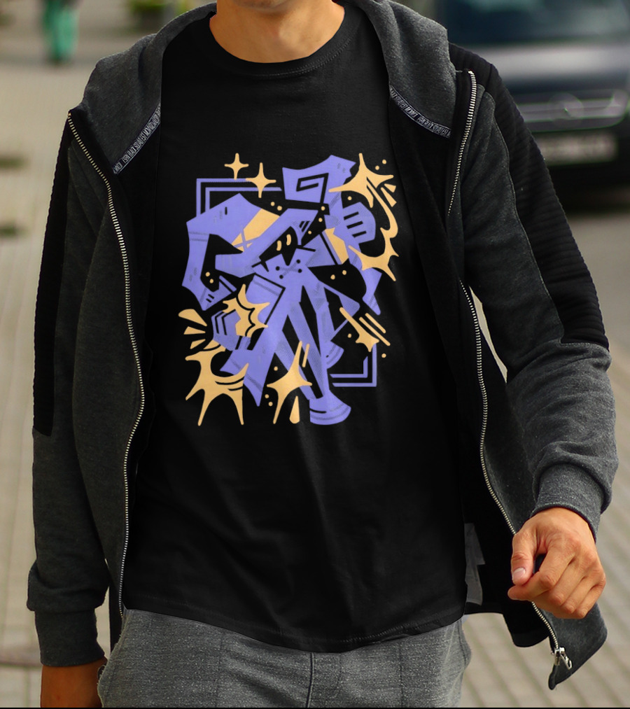 Final Fantasy Flare Abstract Geometric Graphic Explosion T-Shirt