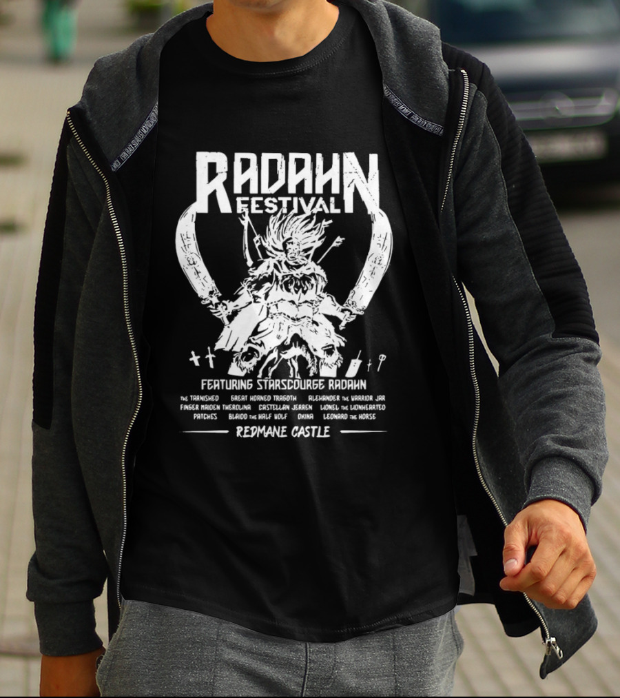 Radahn Festival Featuring Starscourge Radahn At Redmane Castle T-Shirt