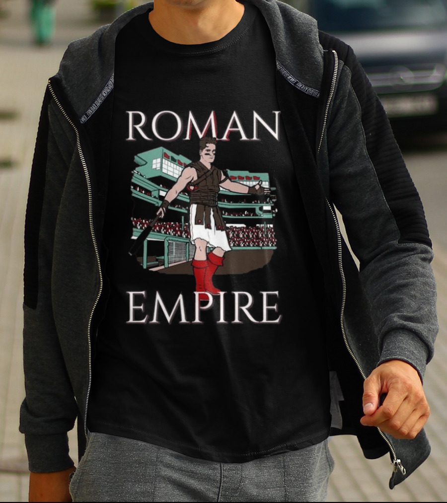 Roman Empire Gladiator Baseball Stadium Fan T-Shirt