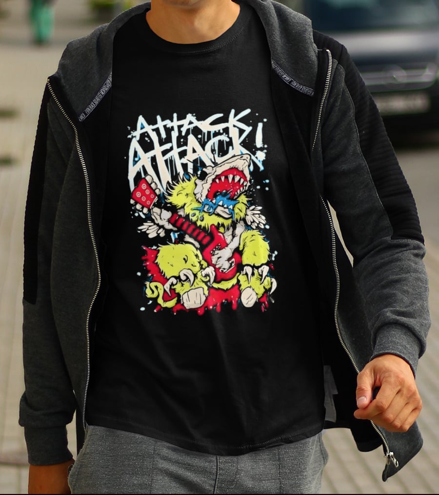 Attack Attack Monster Holding Guitar T-Shirt
