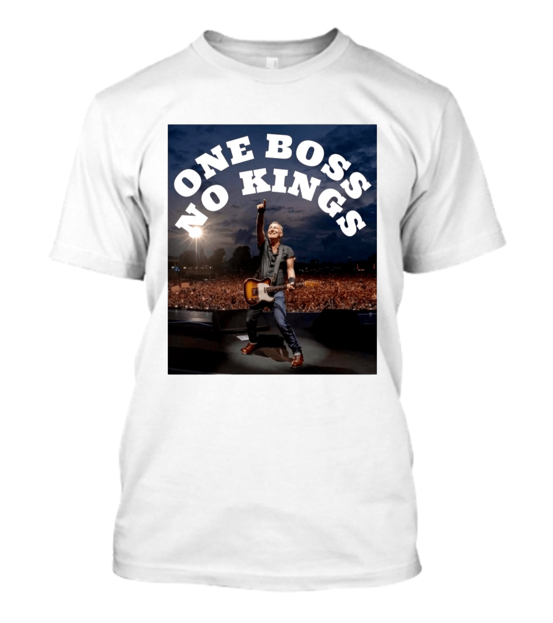 One Boss No Kings Bruce Springsteen Live Concert Crowd Performance T-Shirt