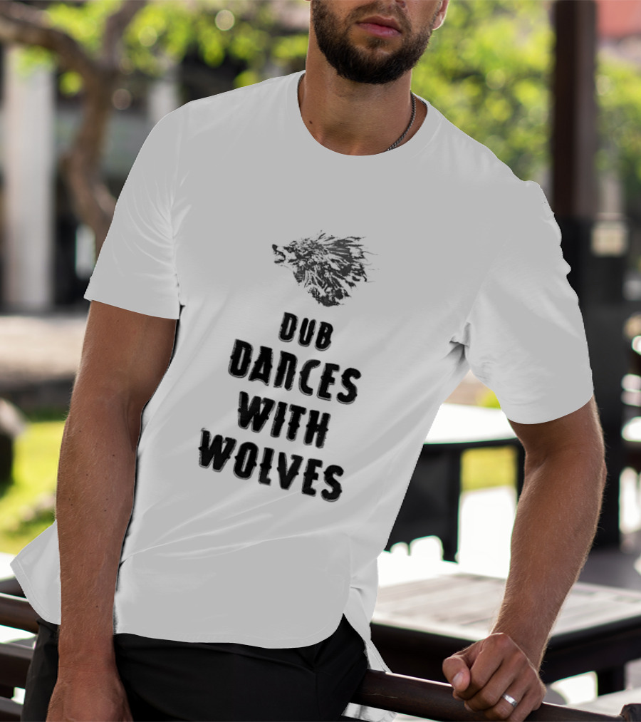Dub Dances With Wolves Wolf Head Sketch T-Shirt