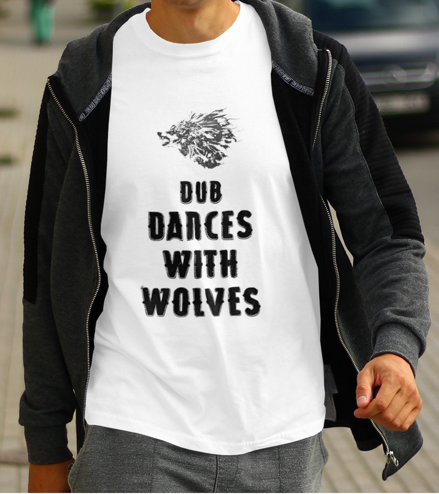 Dub Dances With Wolves Wolf Head Sketch T-Shirt