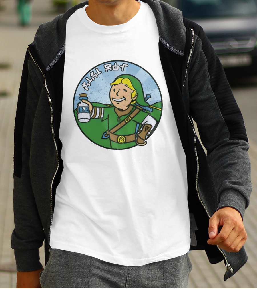 The Legend Of Zelda Link And Fallout Vault Boy T-Shirt