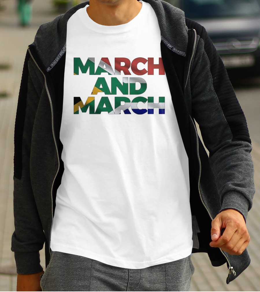 March And March South African Flag T-Shirt