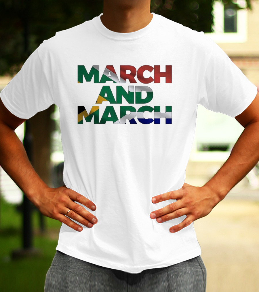 March And March South African Flag T-Shirt