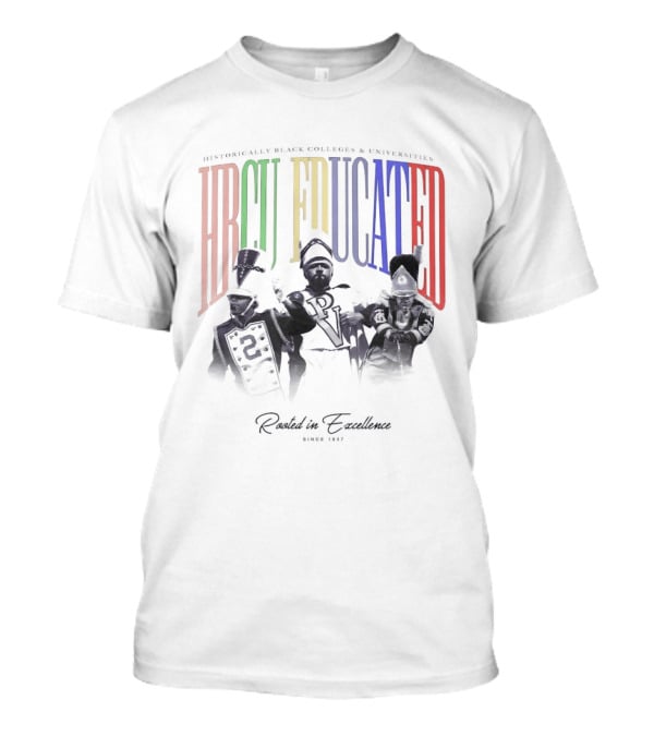 HBCU Educated 1837 Rooted In Excellence Colorful Marching Band T-Shirt