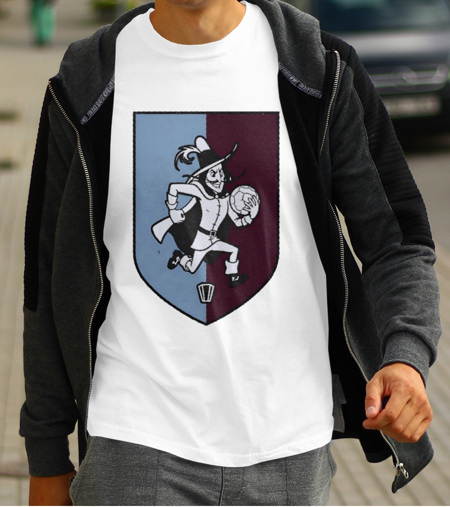 The Villan Football Mascot With Ball And Shield T-Shirt