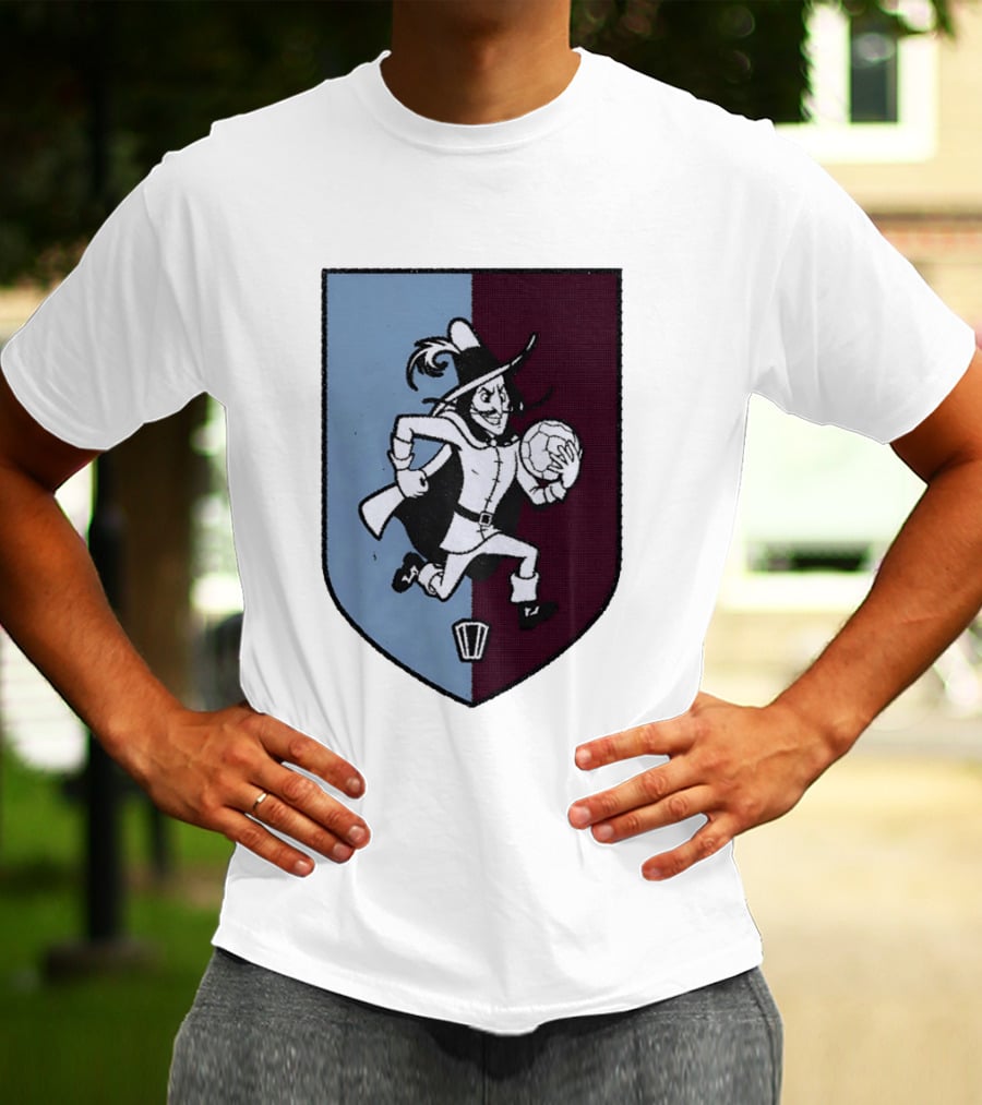 The Villan Football Mascot With Ball And Shield T-Shirt