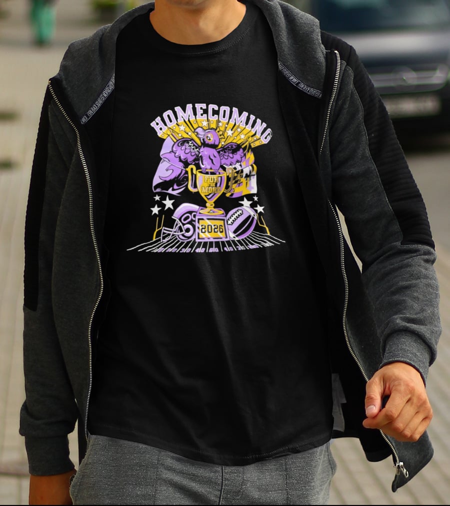 Homecoming 2026 Fur More Football Trophy Celebration T-Shirt