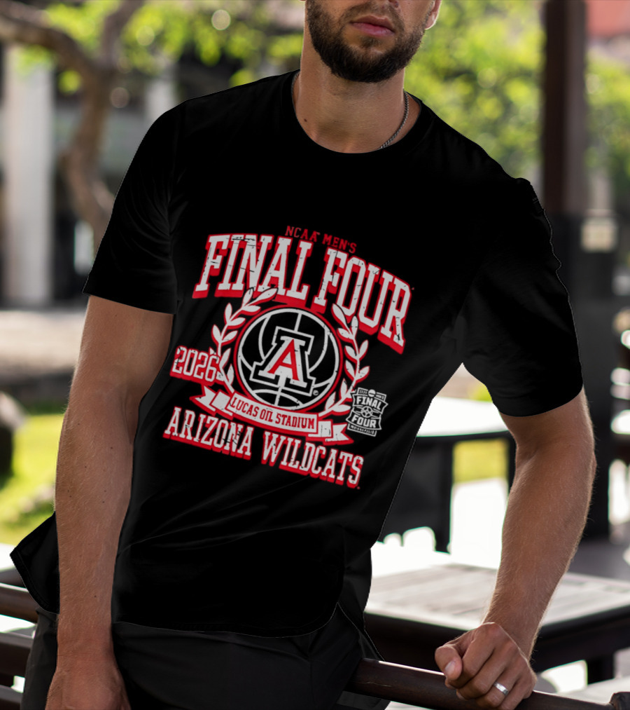 NCAA Men's Final Four 2026 Arizona Wildcats Lucas Oil Stadium T-Shirt