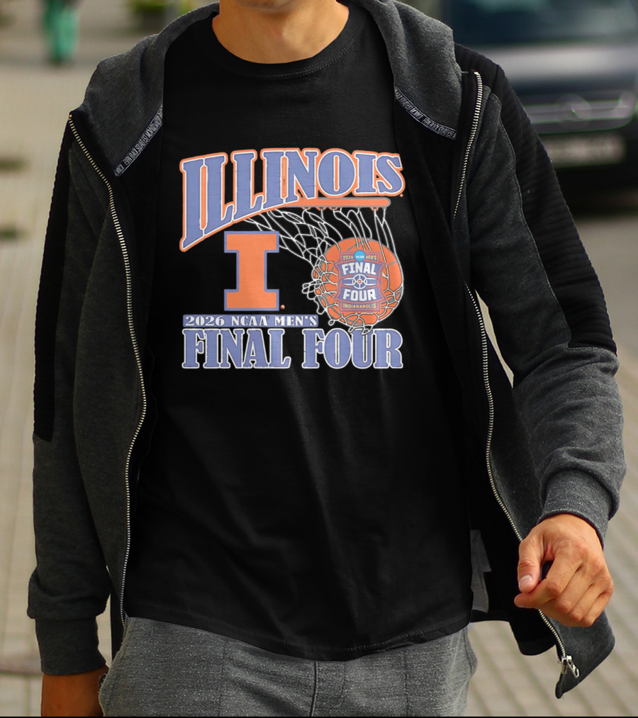 Illinois 2026 NCAA Men's Final Four Basketball Indianapolis T-Shirt