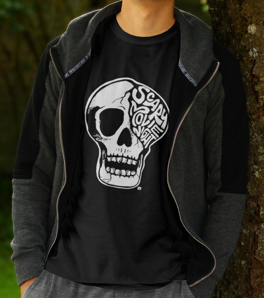 Skull Scary Movie Night Halloween Skull T-Shirt