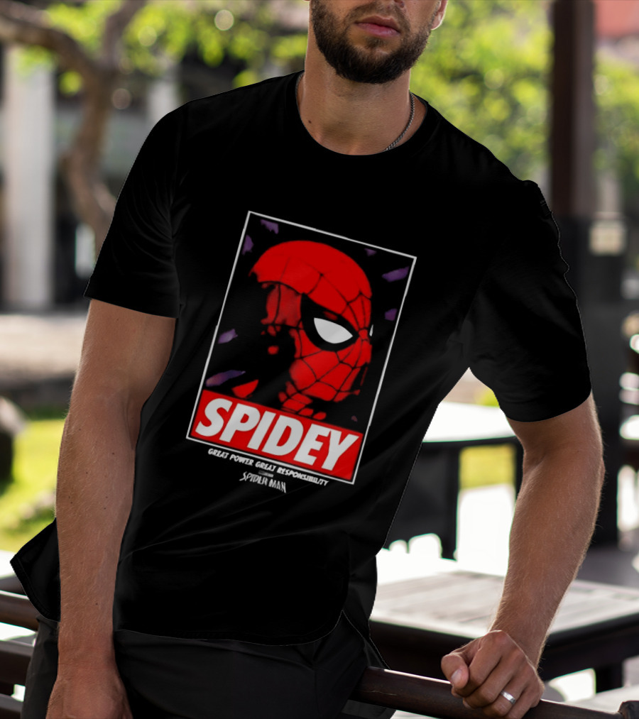 SPIDEY Great Power Great Responsibility Spider Man T-Shirt