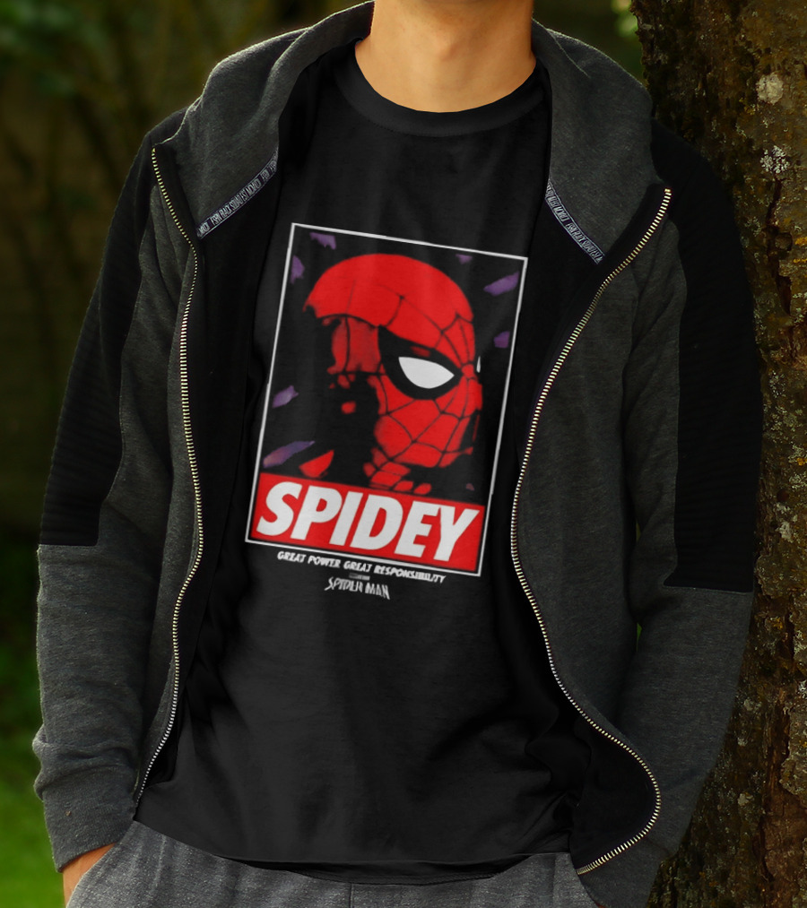 SPIDEY Great Power Great Responsibility Spider Man T-Shirt