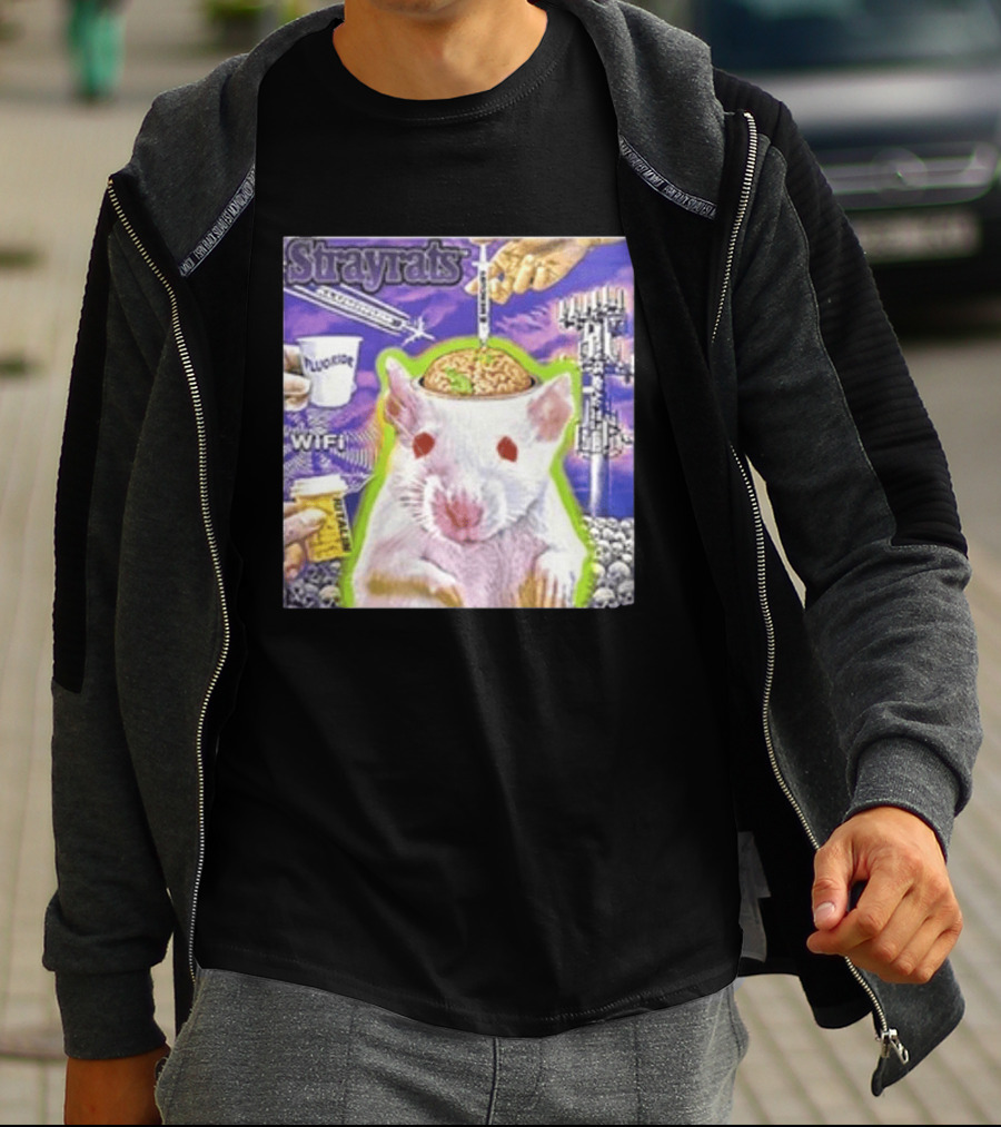 Stray Rats Lab Rat WiFi Fluoride Syringe Brain Injection T-Shirt