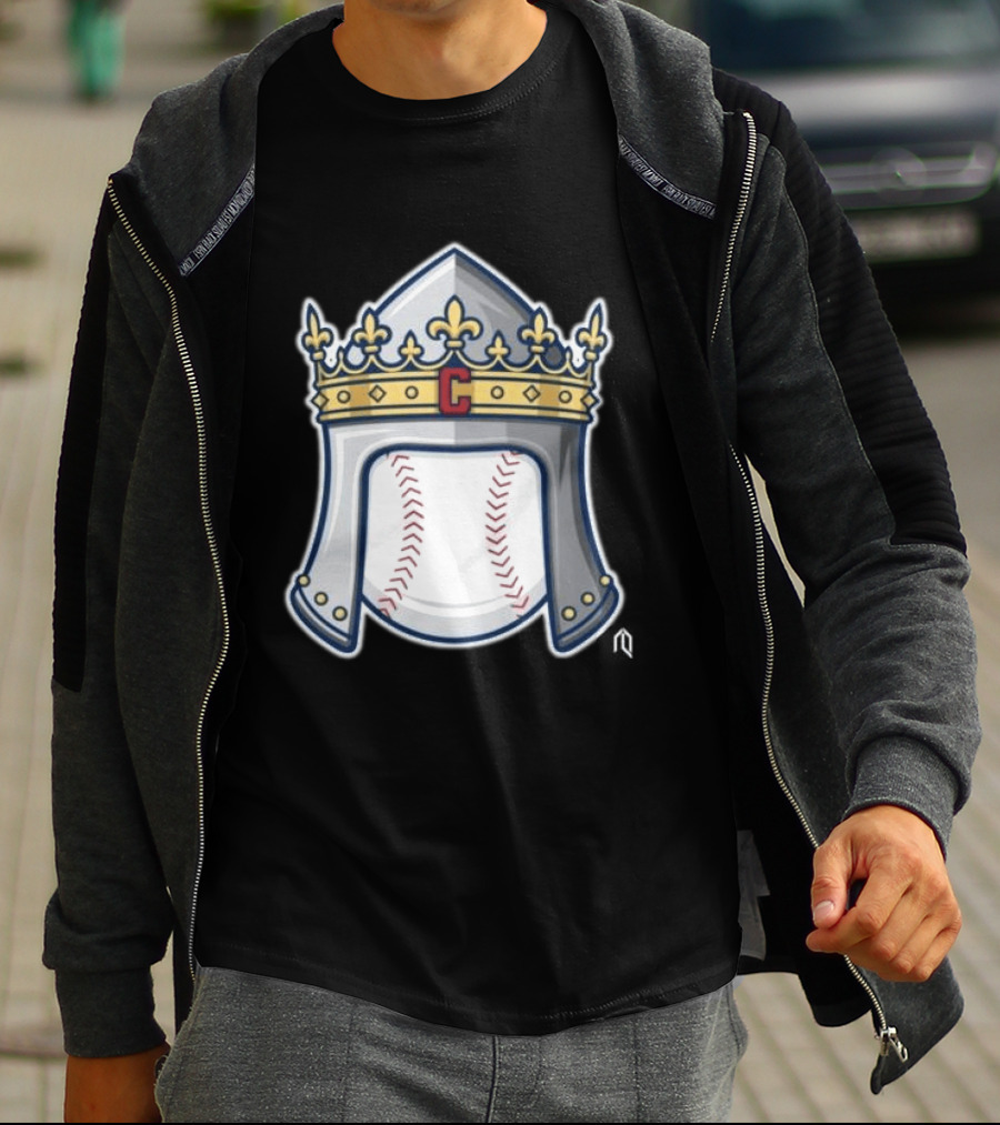 Cleveland Guardians Baseball Knight Helmet Crest T-Shirt