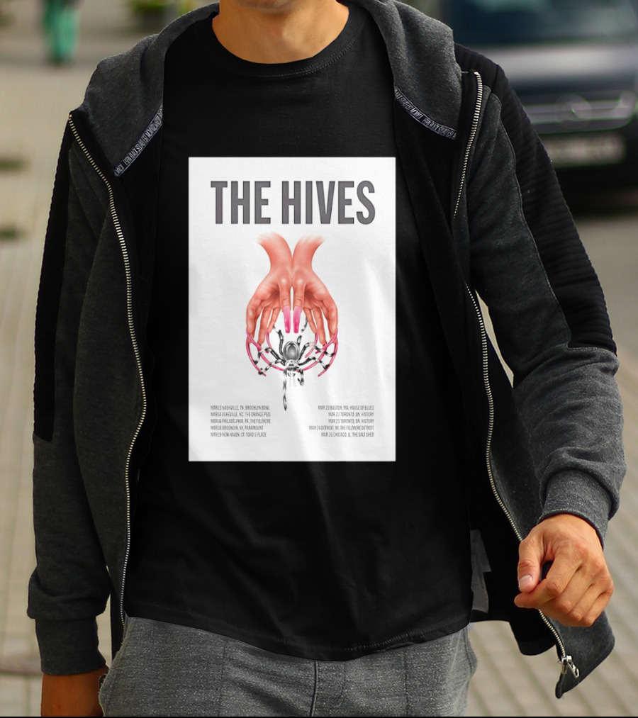 The Hives March 2026 Tour Dates Brooklyn Bowl House Of Blues History Fillmore Salt Shed T-Shirt