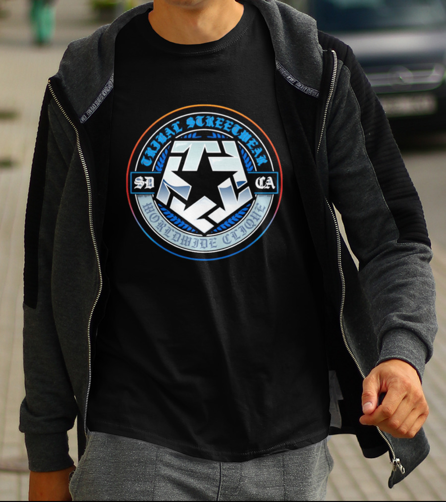Tribal Streetwear Worldwide Clique San Diego CA Star 1989 T-Shirt