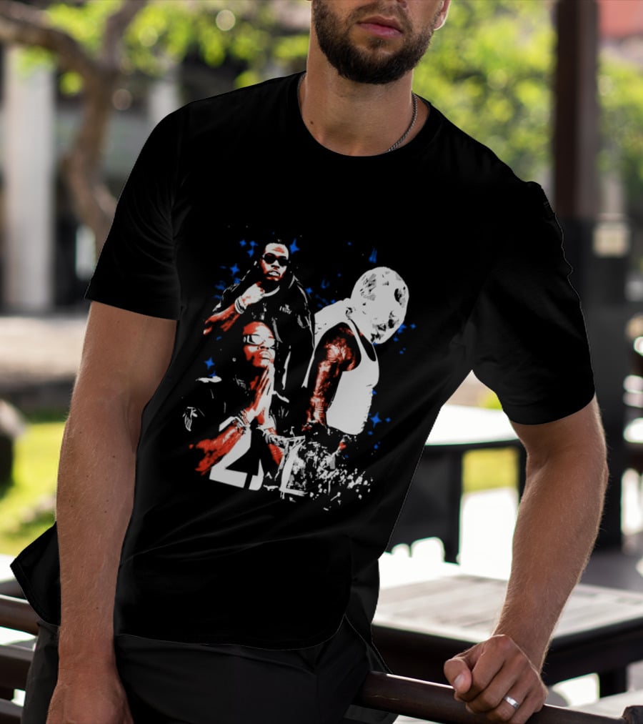 Gunna One Of Wun Globe Stars Red White Blue T-Shirt