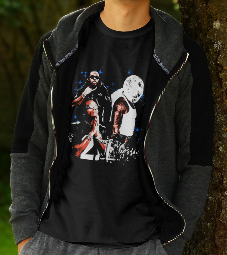 Gunna One Of Wun Globe Stars Red White Blue T-Shirt