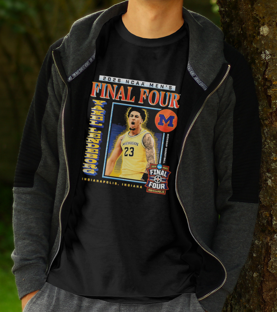 2026 NCAA Men's Final Four Yaxel Lendeborg Michigan Basketball Indianapolis Indiana T-Shirt