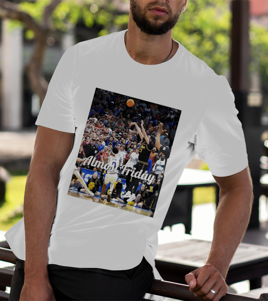 Almost Friday Iowa Basketball March Madness 2026 Jump Shot Crowd T-Shirt