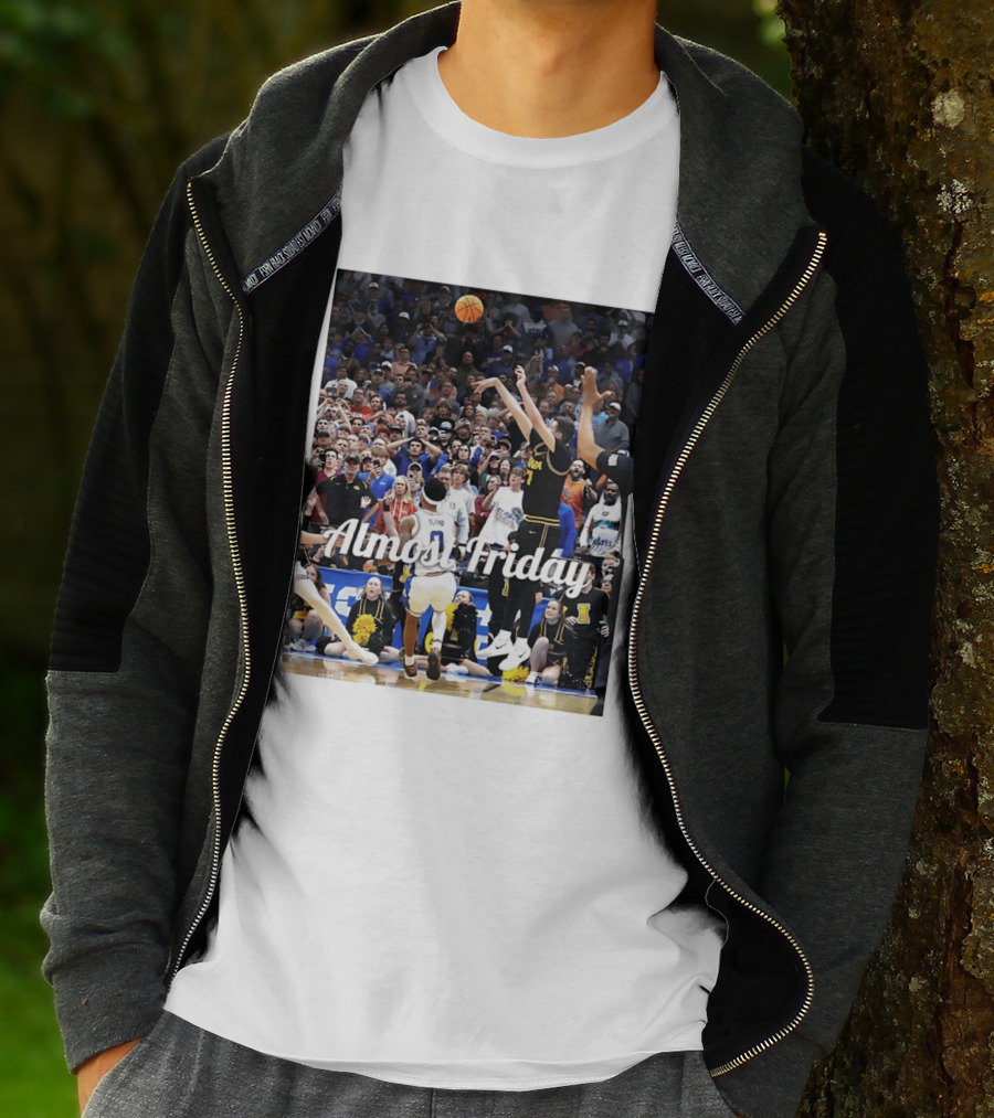 Almost Friday Iowa Basketball March Madness 2026 Jump Shot Crowd T-Shirt