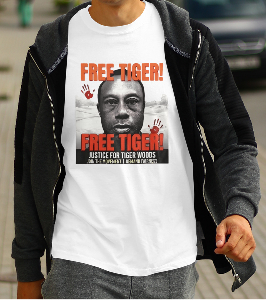 Free Tiger Justice For Tiger Woods Join The Movement Demand Fairness T-Shirt