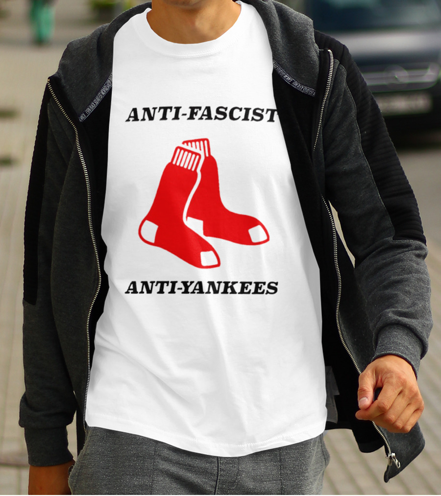 Anti Fascist Anti Yankees Red Socks T-Shirt