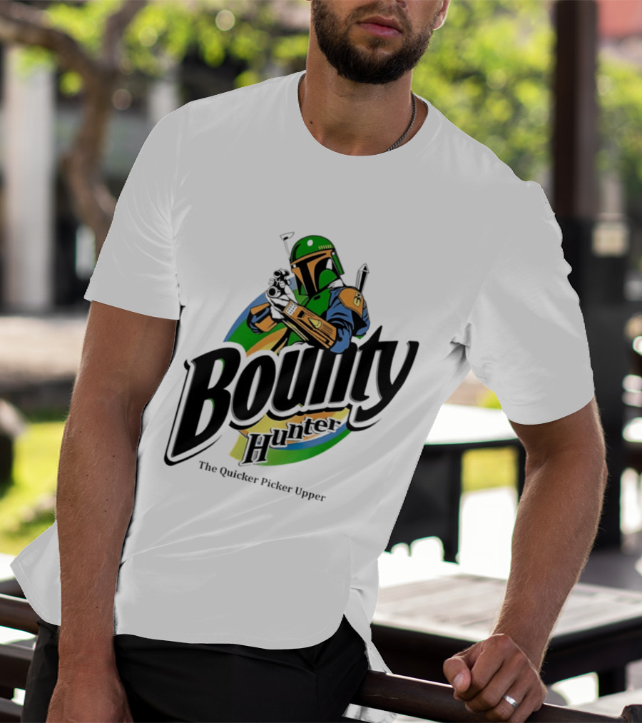 Bounty Hunter The Quicker Picker Upper Mandalorian T-Shirt
