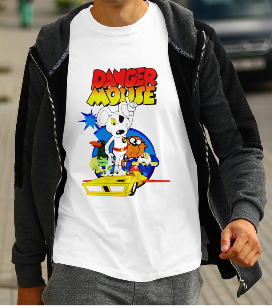 Danger Mouse Animated Character Adventure Team T-Shirt