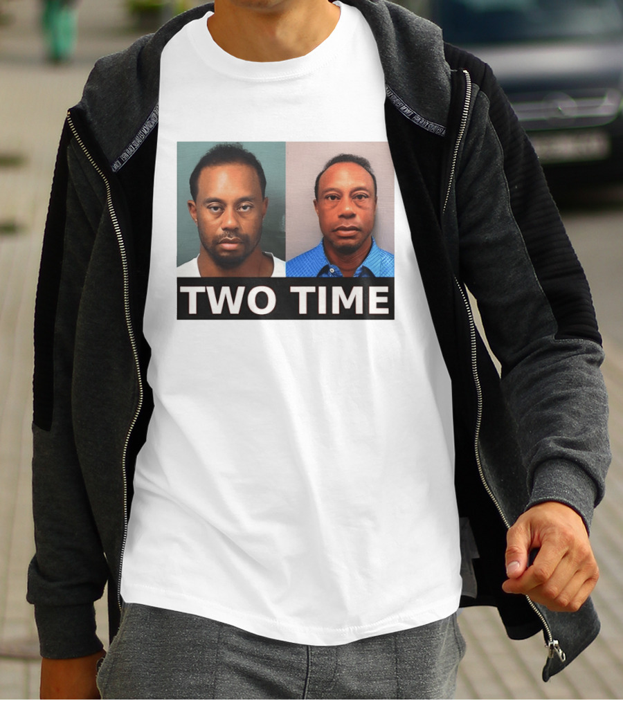 Tiger Woods Shot Two Time Meme Image T-Shirt