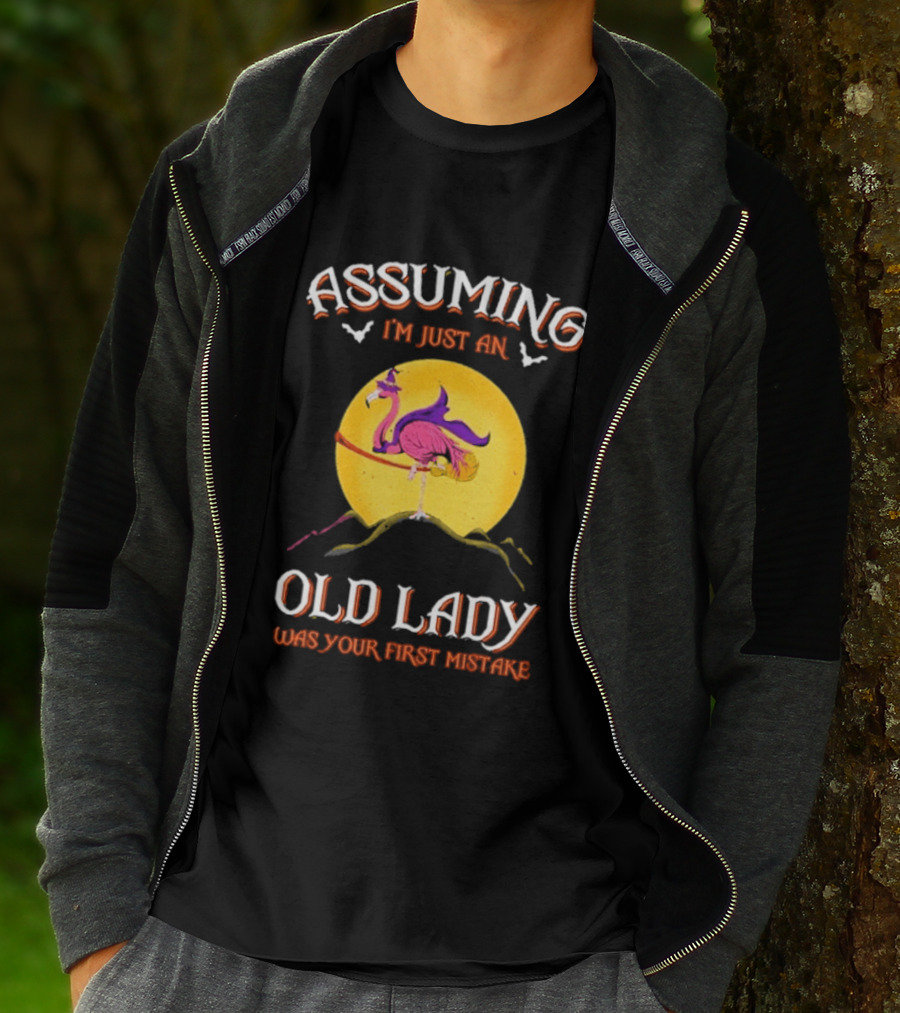 Assuming I'm Just An Old Lady Flamingo Was Your First Mistake T-Shirt