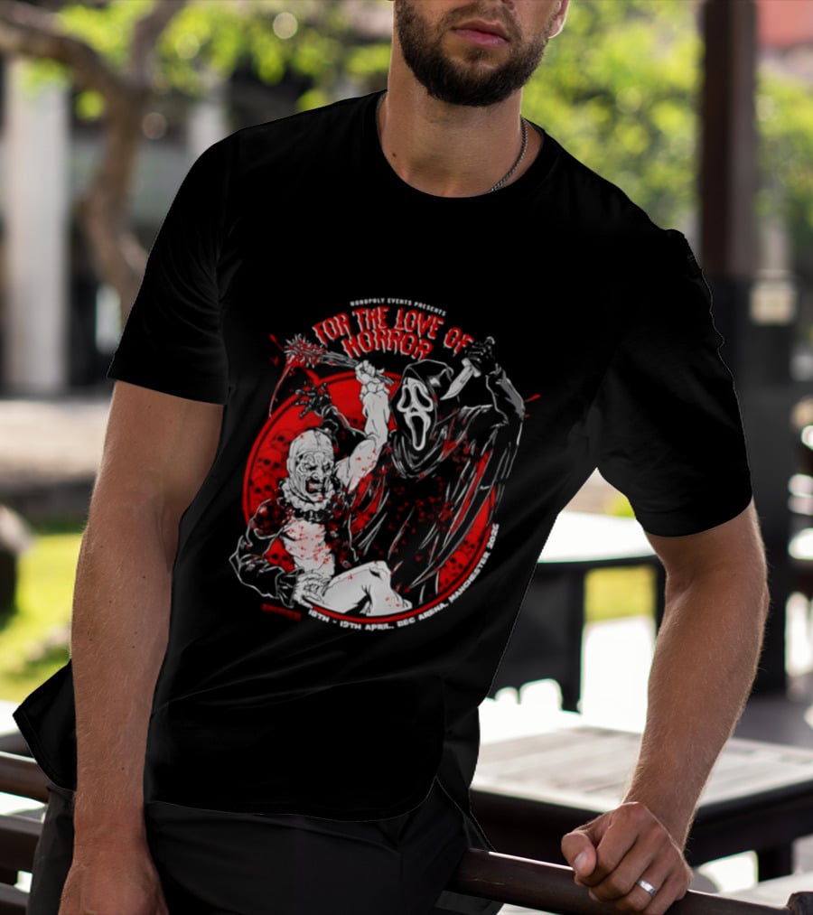 Ghostface Vs The Clown For The Love Of Horror 2026 Event April 18 19 DEC Arena T-Shirt