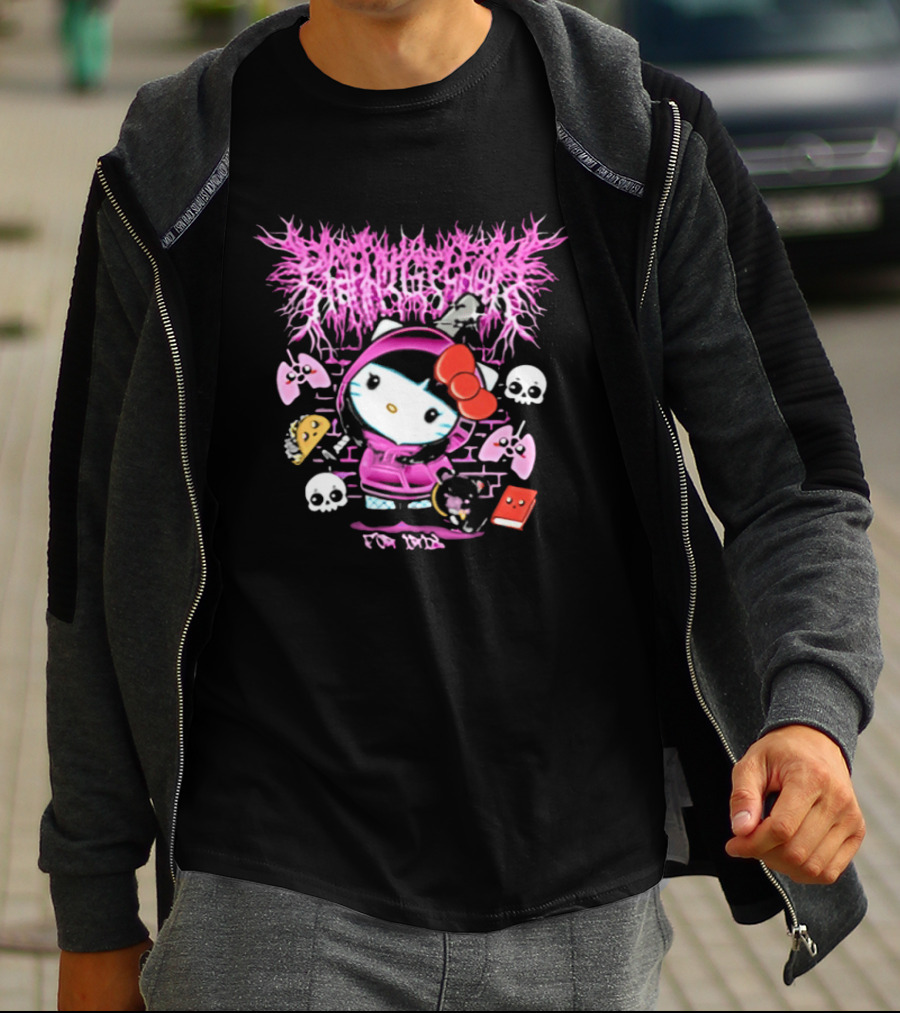 Hello Kitty Slamnasium Skull Lungs And Taco Recordings For Iris T-Shirt