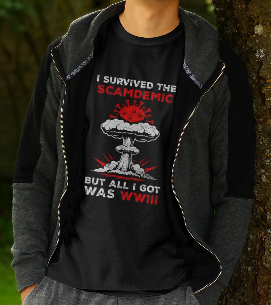 I Survived The Scamdemic Virus Explosion WWIII T-Shirt