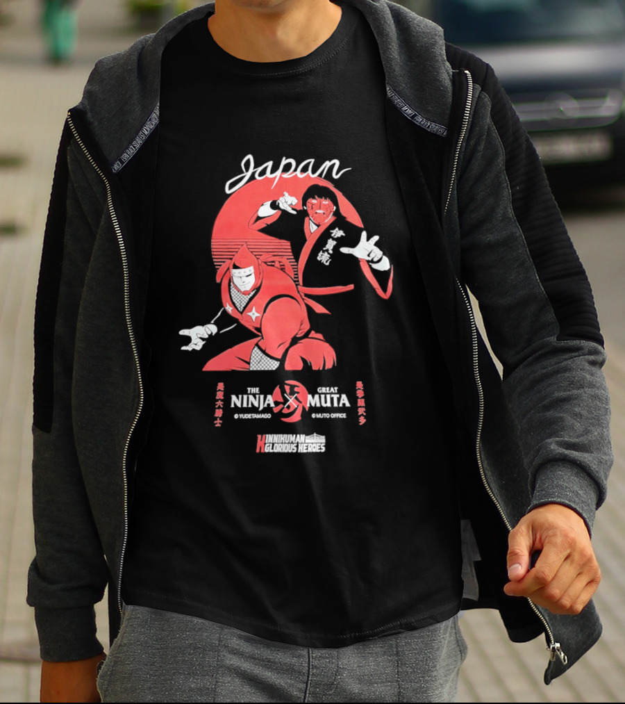 Japan Ninja X Great Muta WrestleWarriors Collaboration T-Shirt
