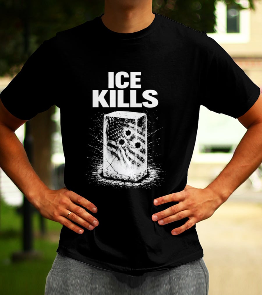 ICE KILLS American Flag Gun Control T-Shirt