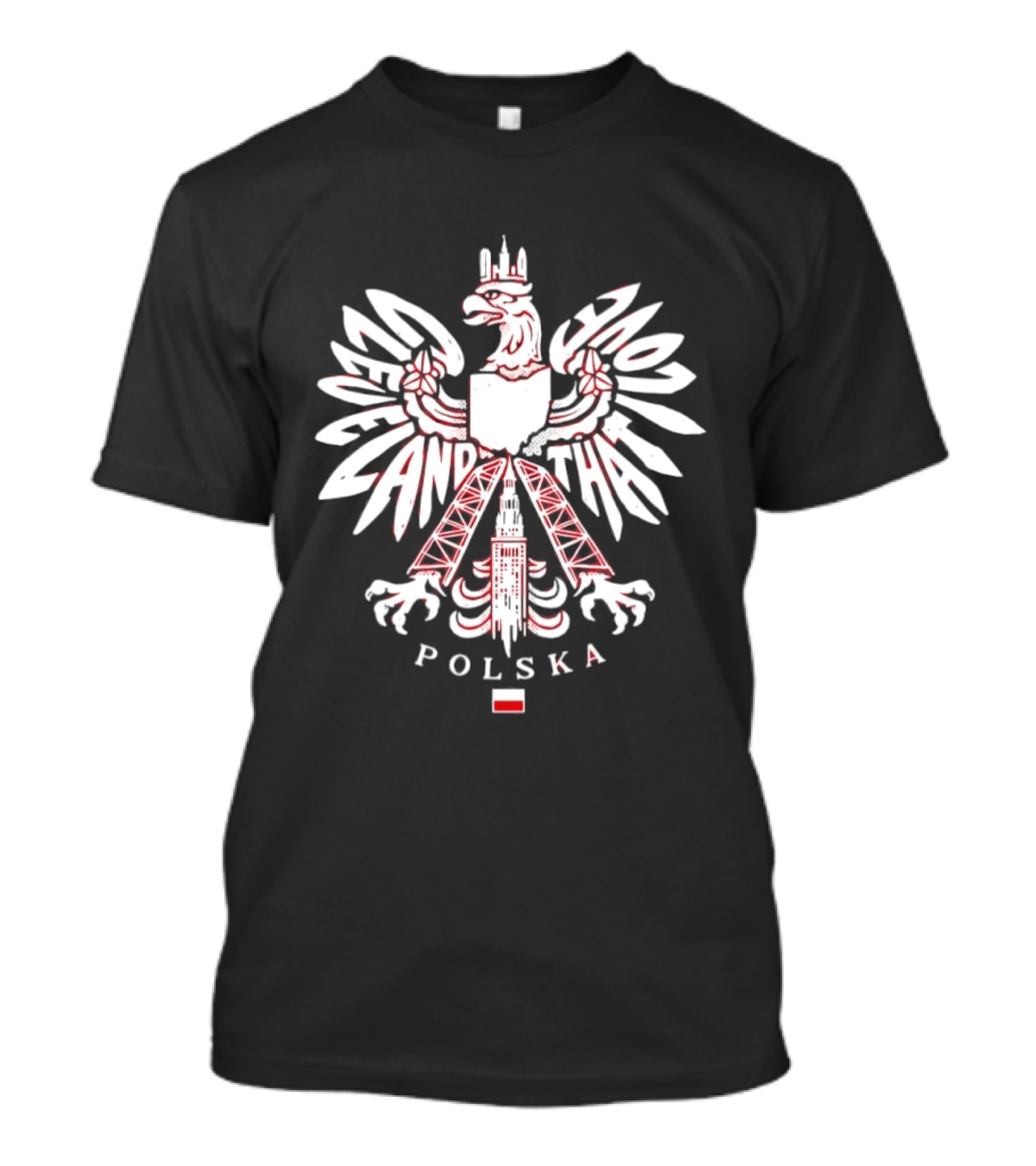 Cleveland Polska Eagle Emblem With Polish Flag And Tower T-Shirt