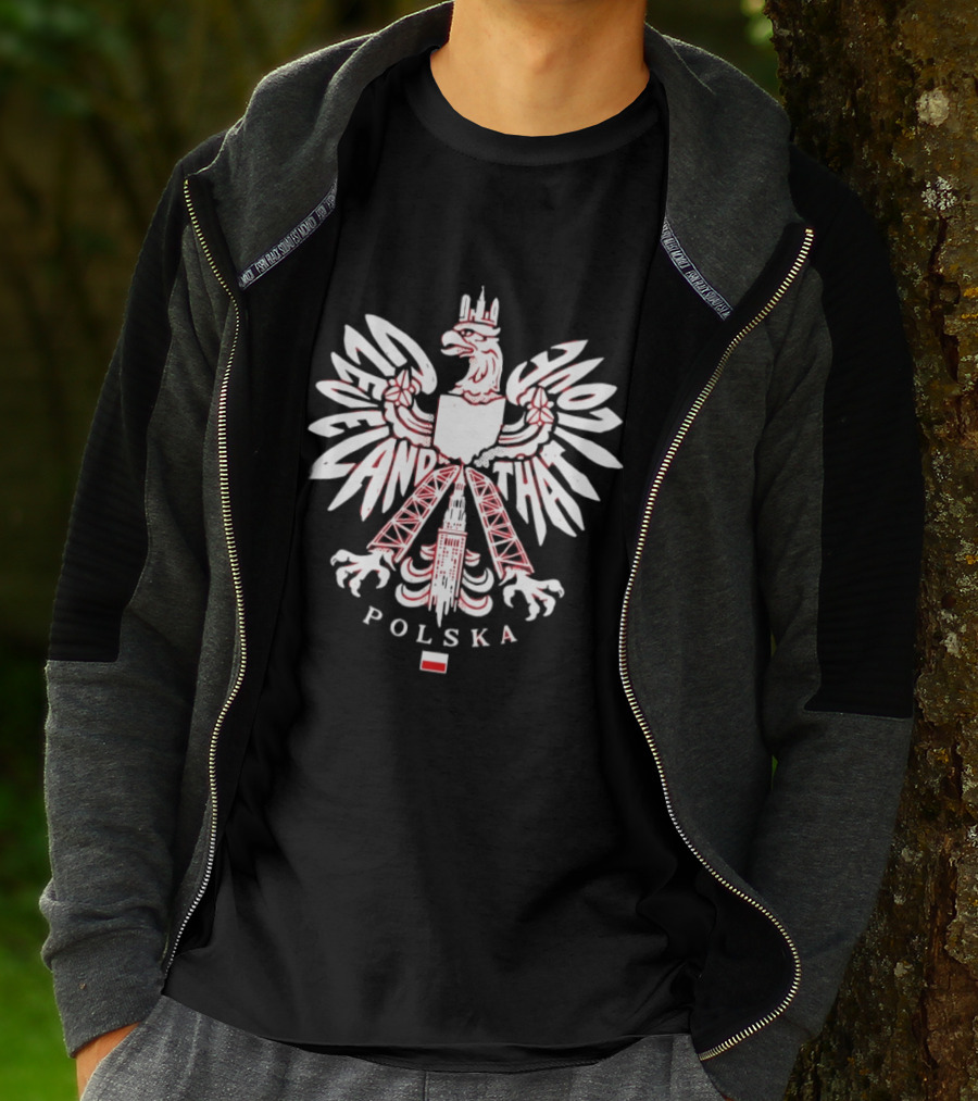 Cleveland Polska Eagle Emblem With Polish Flag And Tower T-Shirt
