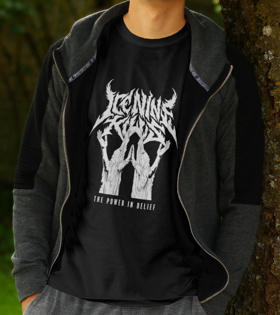Ice Nine Kills The Power In Belief Logo Devil Horns T-Shirt