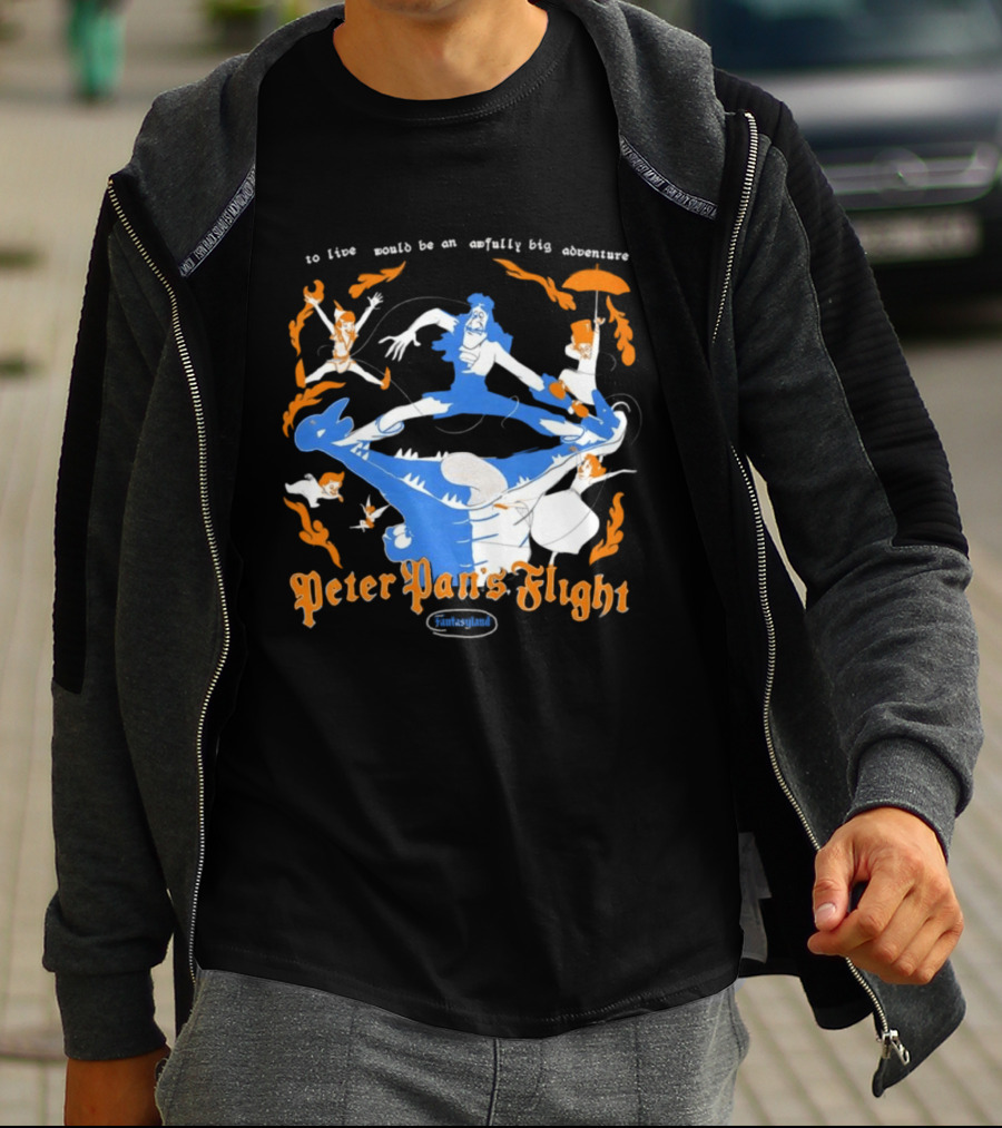 Peter Pan's Flight To Live Would Be An Awfully Big Adventure T-Shirt
