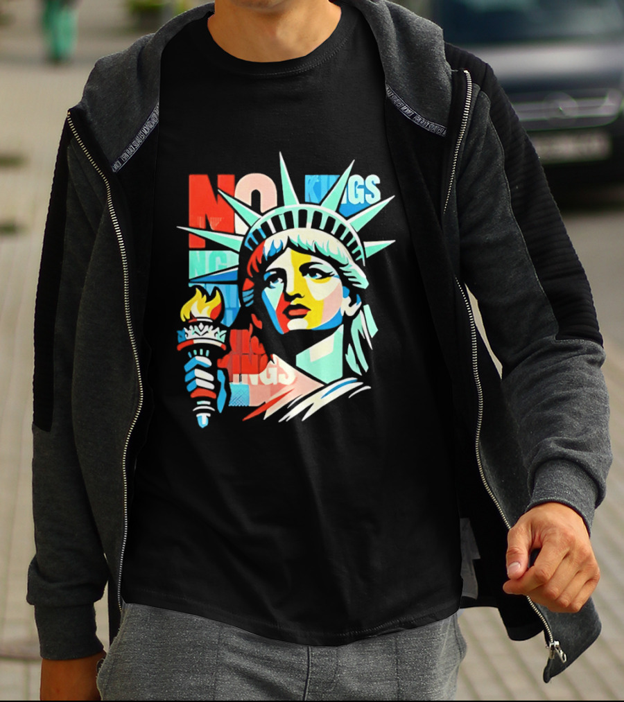 No Kings Liberty Equality Protest T-Shirt